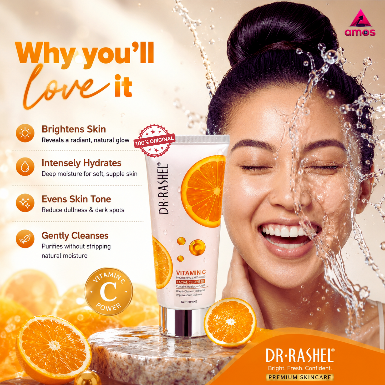 DR·RASHEL - Vitamin C Brightening & Anti-Aging Facial Cleanser